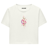 Moon & Flowers Women’s Crop T-Shirt