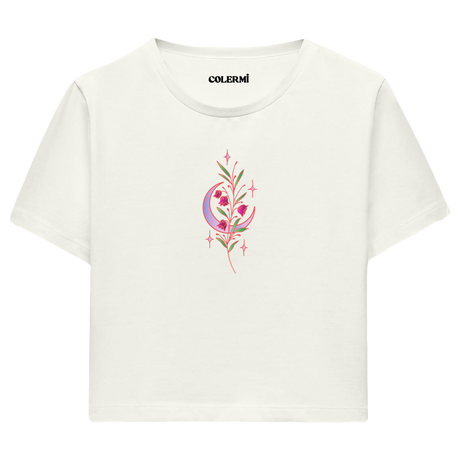 Moon & Flowers Women’s Crop T-Shirt