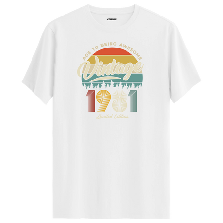 1981 Nostalgia Vintage T-Shirt - Retro Sunset Design