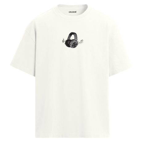 Headphones & Melody Oversize Unisex T-Shirt – Bisiklet Yaka