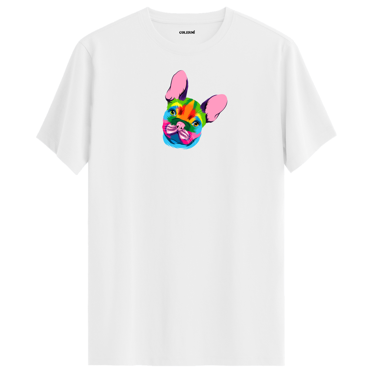 Colorful French Bulldog Printed Unisex Tee