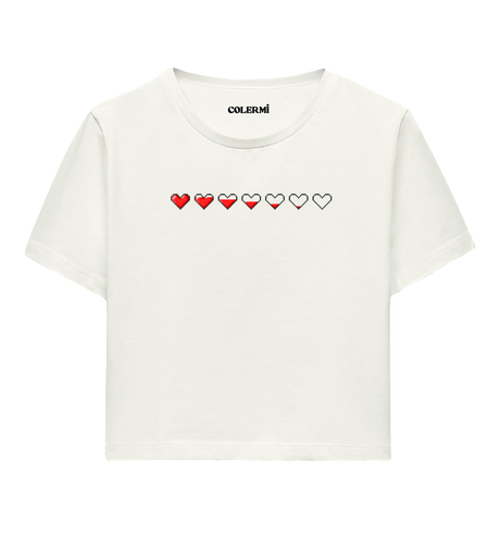 Pixel Heart Women’s Crop T-Shirt
