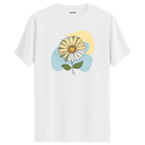 Artistic Daisy Print T-Shirt - Floral Tee