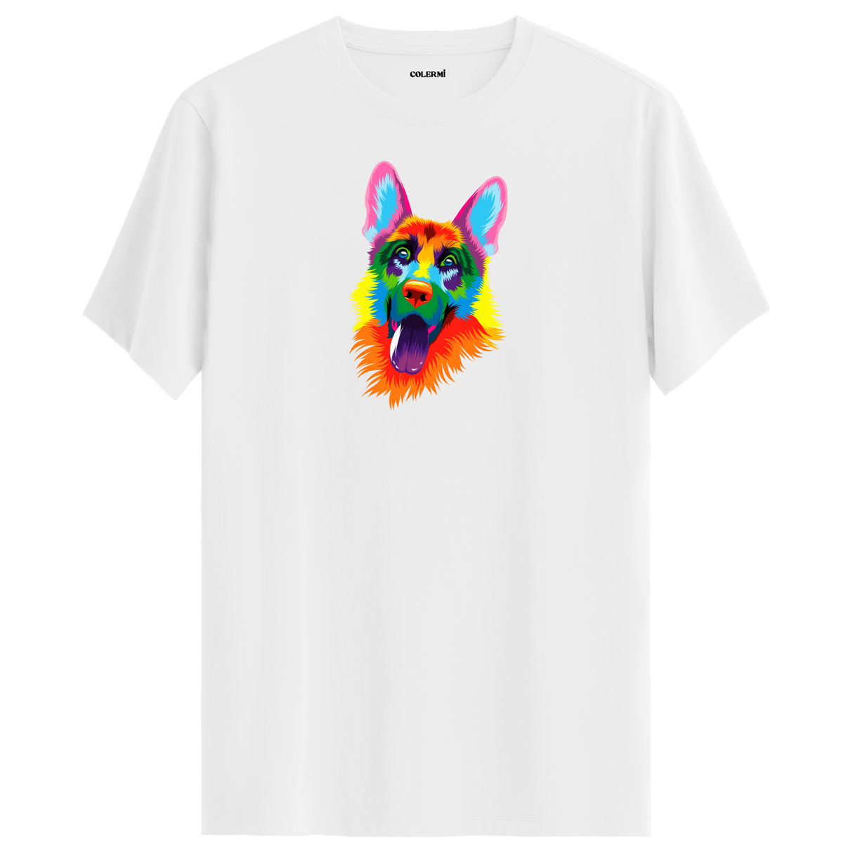 Colorful German Shepherd Printed Unisex Tee