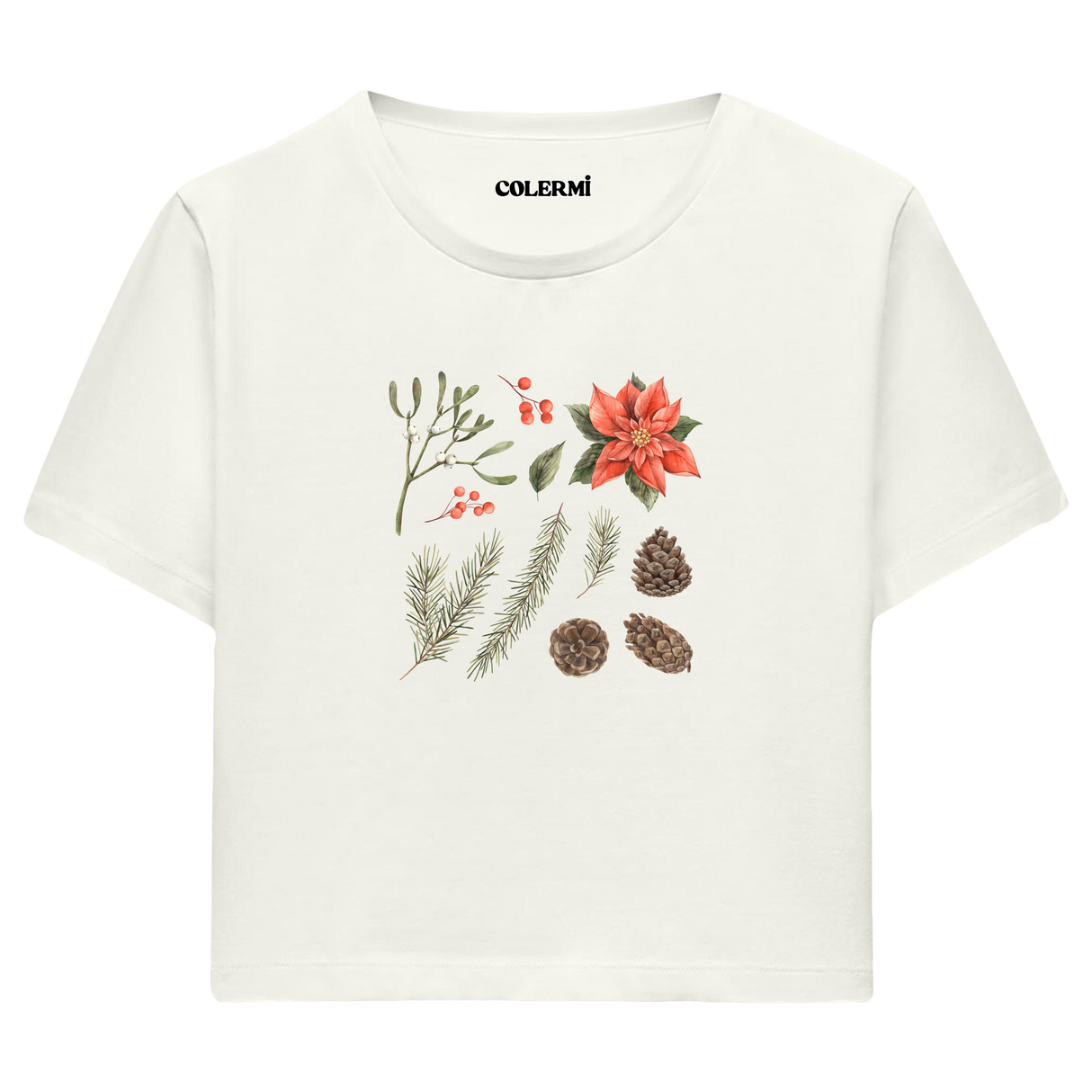 Nature-Inspired Women’s Crop T-Shirt – Winter Mood