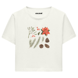 Nature-Inspired Women’s Crop T-Shirt – Winter Mood