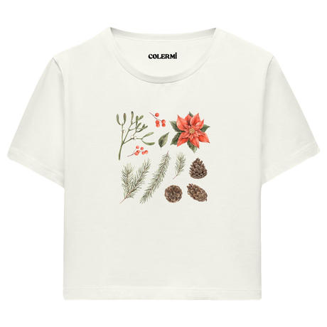 Nature-Inspired Women’s Crop T-Shirt – Winter Mood