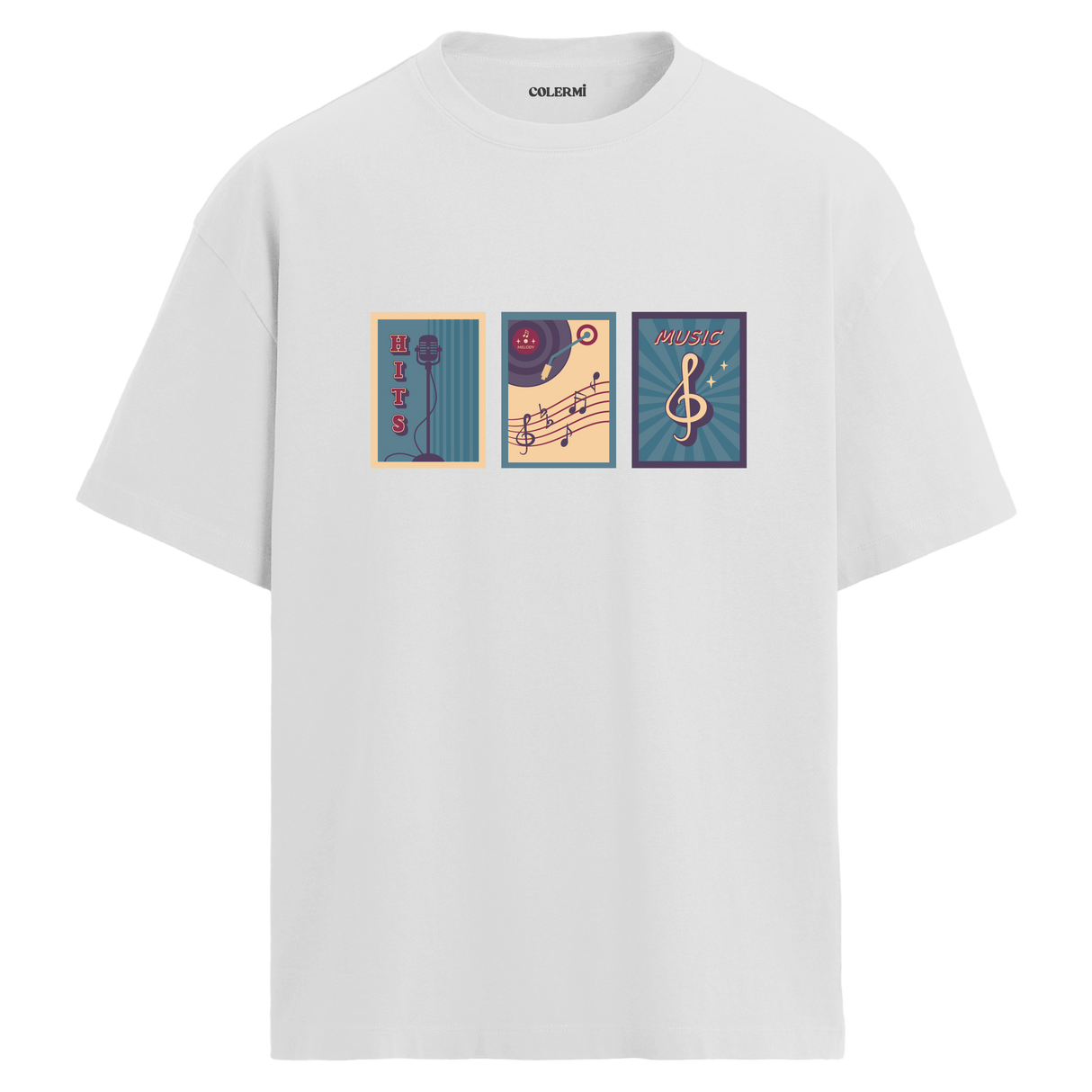 Retro Hitler Bisiklet Yaka Oversize Unisex T-Shirt
