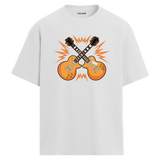 Rock Guitars Oversize Unisex T-Shirt – Bisiklet Yaka