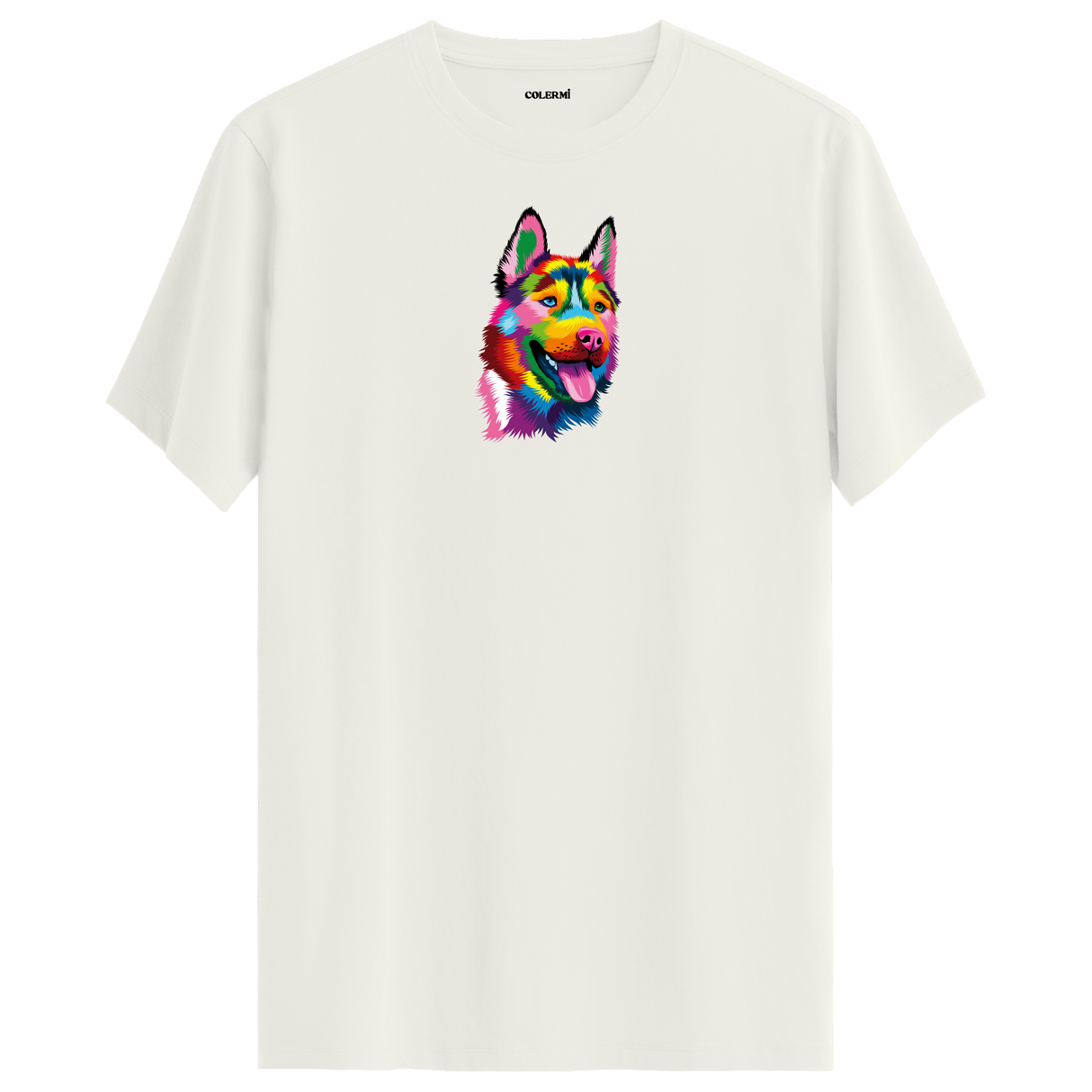 Colorful Husky Printed Unisex Tee