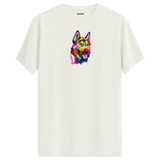 Colorful Husky Printed Unisex Tee