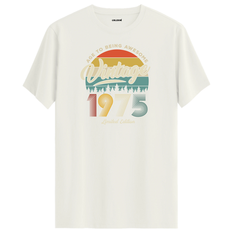 1975 Nostalgia Vintage T-Shirt - Retro Sunset & Nature Design