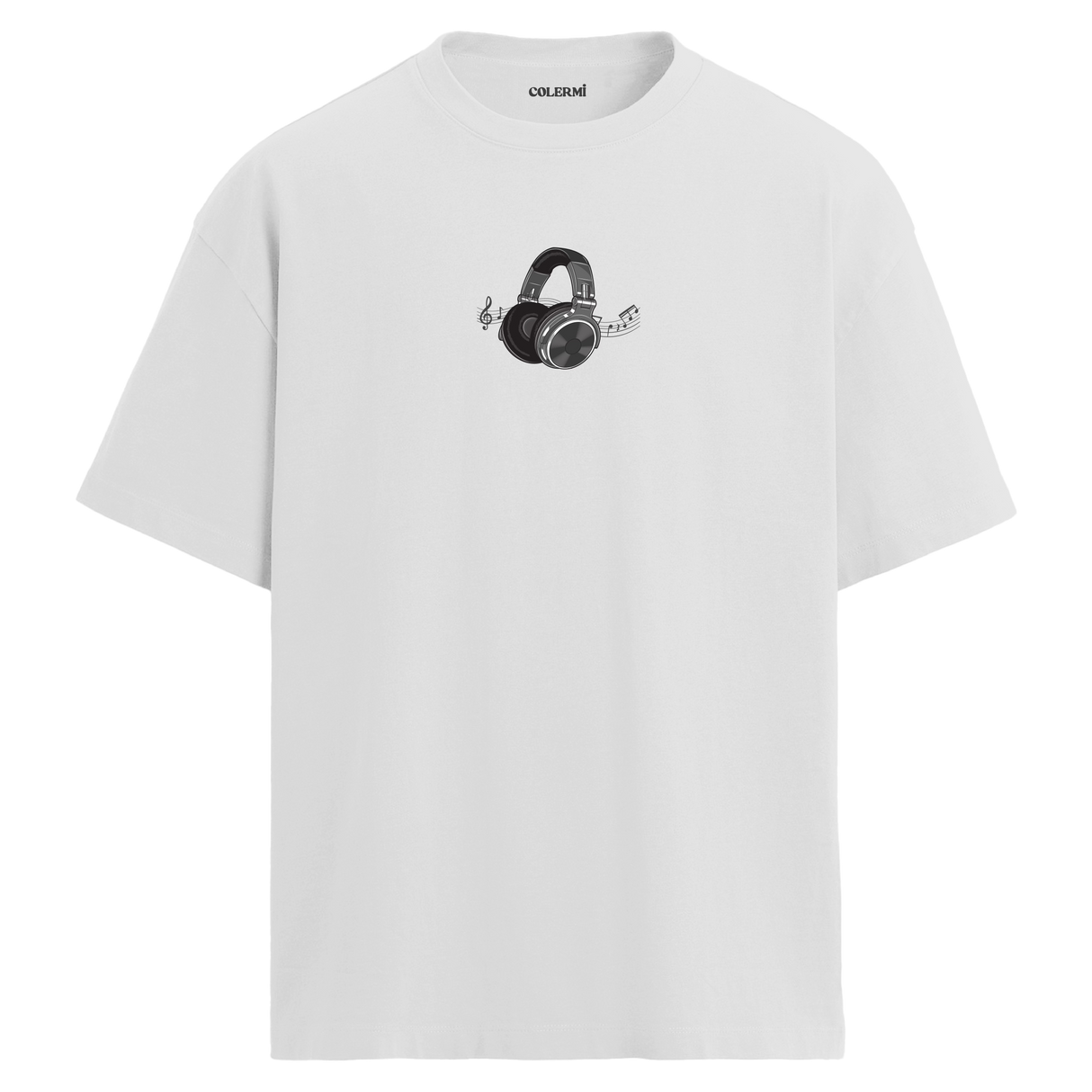 Headphones & Melody Oversize Unisex T-Shirt – Bisiklet Yaka