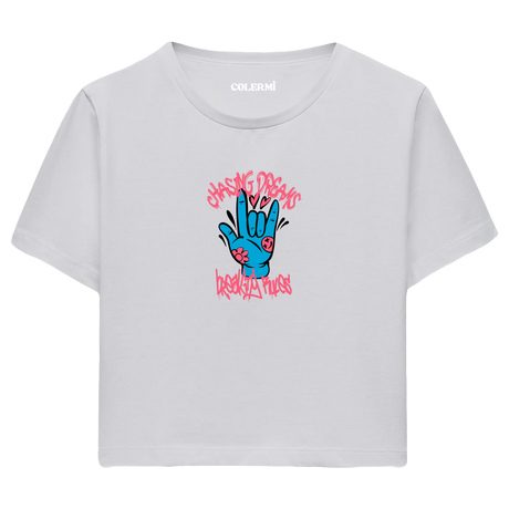 Chasing Dreams Kadın Crop T-Shirt
