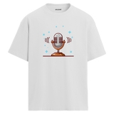 Retro Mic Sound T-Shirt – %100 Pamuk – Yuvarlak Yaka Tişört