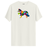 Elegant Collie Tee – Colorful Dog Art Shirt