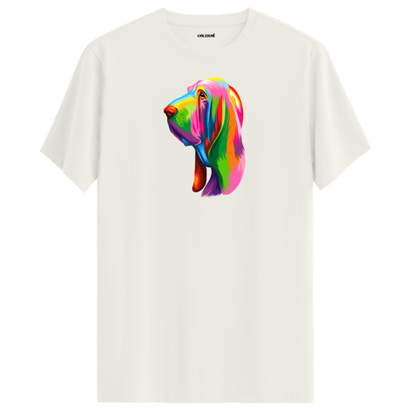 Colorful Dog Art Tee – Artistic Unisex Cotton Tee Gift for Dog Lovers