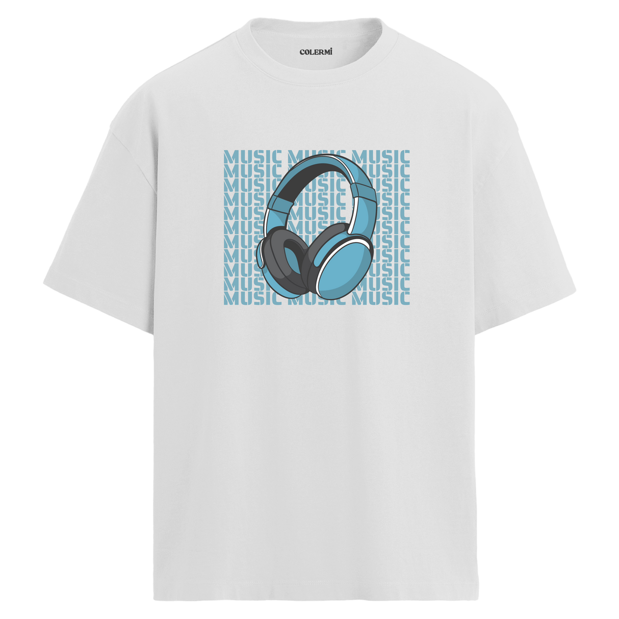 Music Block Oversize Unisex T-Shirt – Bisiklet Yaka