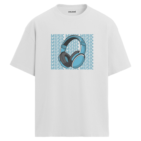 Music Block Oversize Unisex T-Shirt – Bisiklet Yaka