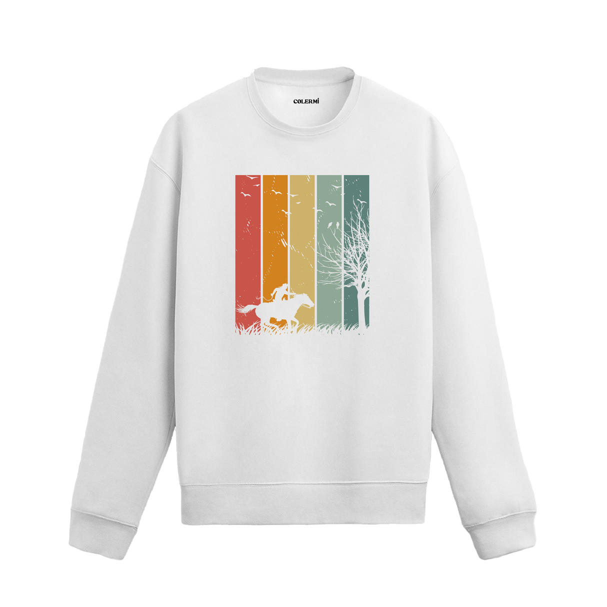Retro Vahşi Koşu Sweatshirt
