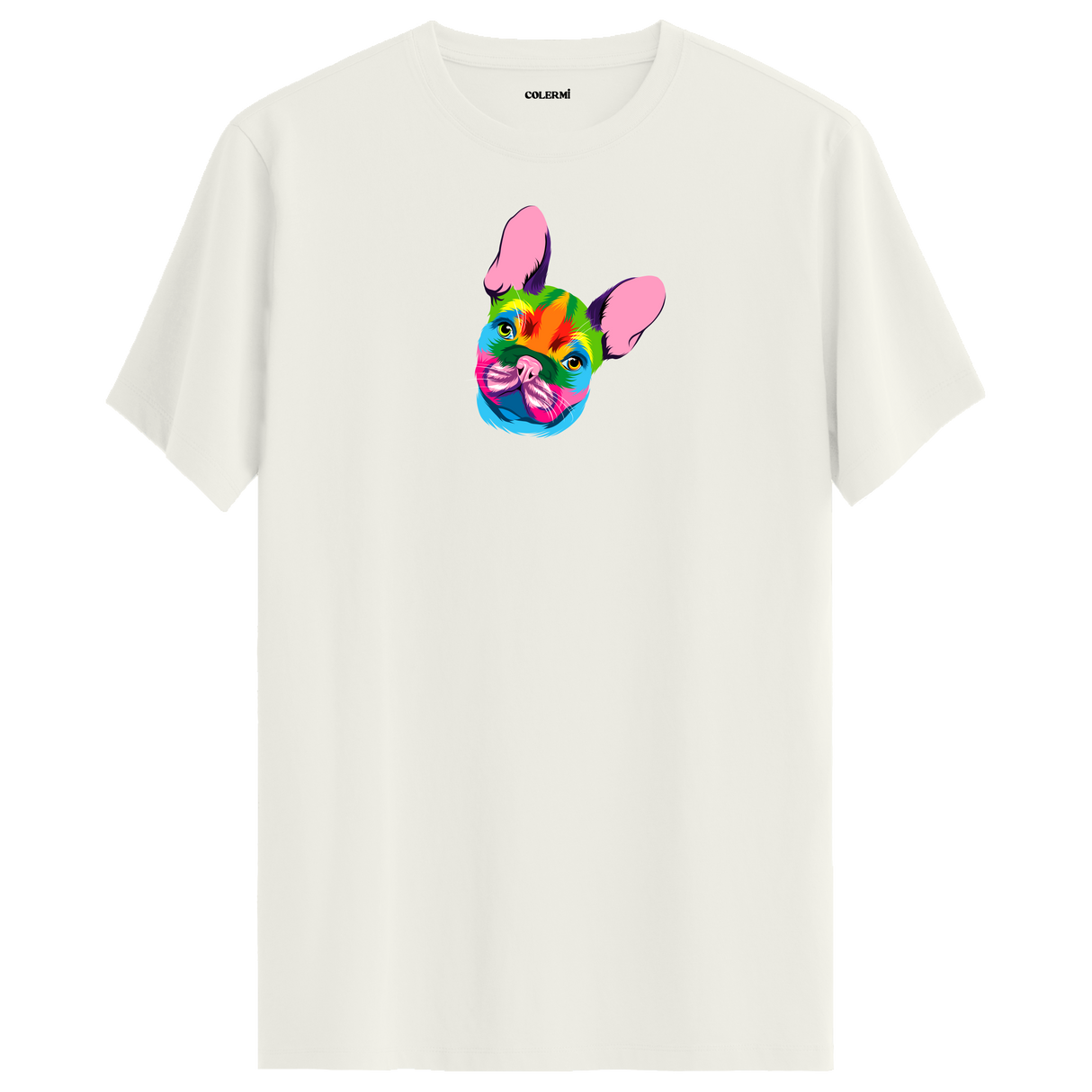 Colorful French Bulldog Printed Unisex Tee