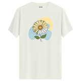 Artistic Daisy Print T-Shirt - Floral Tee