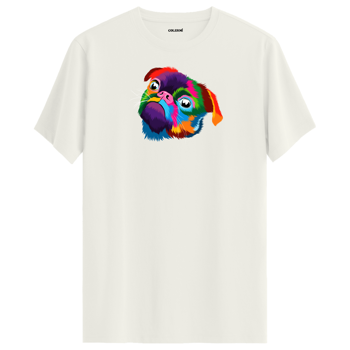 Sad Pug Tee – Vibrant Pop Art Dog Shirt
