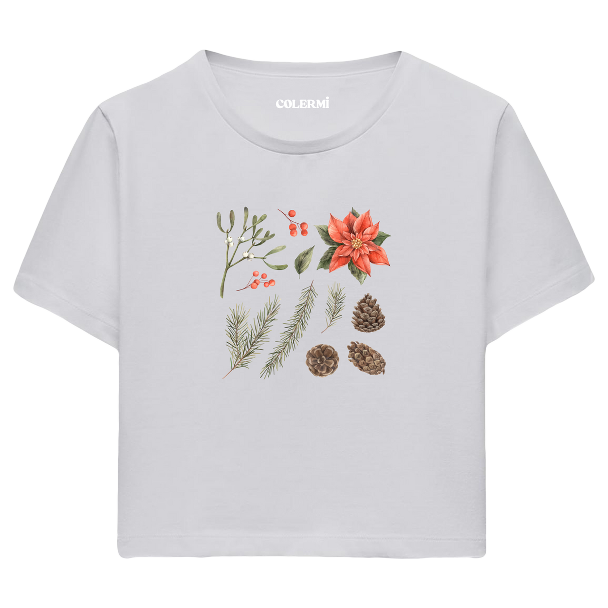 Nature-Inspired Women’s Crop T-Shirt – Winter Mood