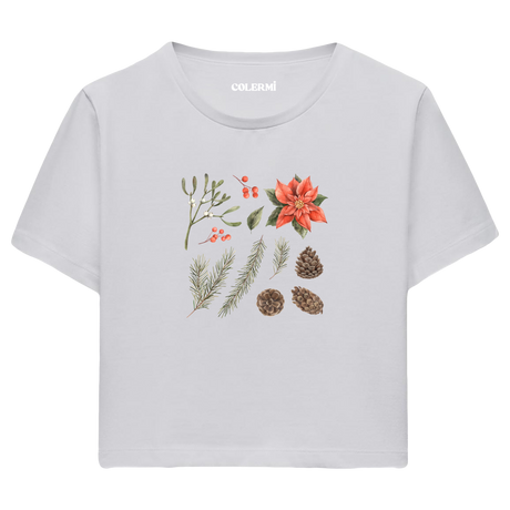 Nature-Inspired Women’s Crop T-Shirt – Winter Mood