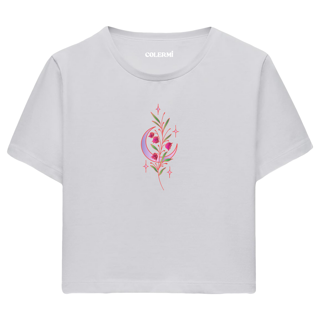 Moon & Flowers Women’s Crop T-Shirt