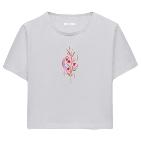 Moon & Flowers Women’s Crop T-Shirt