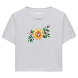 Crop T-Shirt - Ayçiçeği Tasarımı