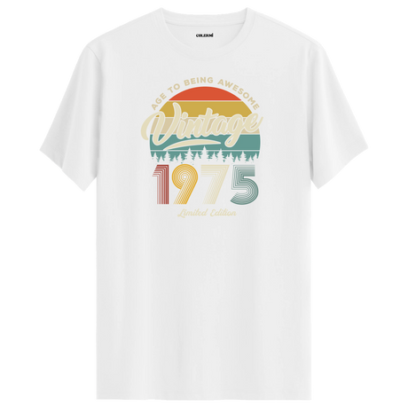 1975 Nostalgia Vintage T-Shirt - Retro Sunset & Nature Design