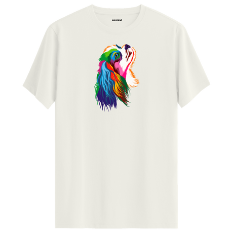 Colorful Cavalier Spaniel Tee – Vibrant Artistic Tee for Dog Lovers