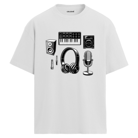 Stüdyo Ekipmanları Bisiklet Yaka Oversize Unisex T-Shirt