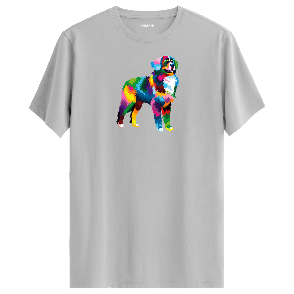 Vibrant Border Collie Tee – Artistic Dog Tee for Pet Lovers