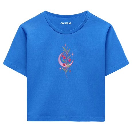 Moon & Flowers Women’s Crop T-Shirt