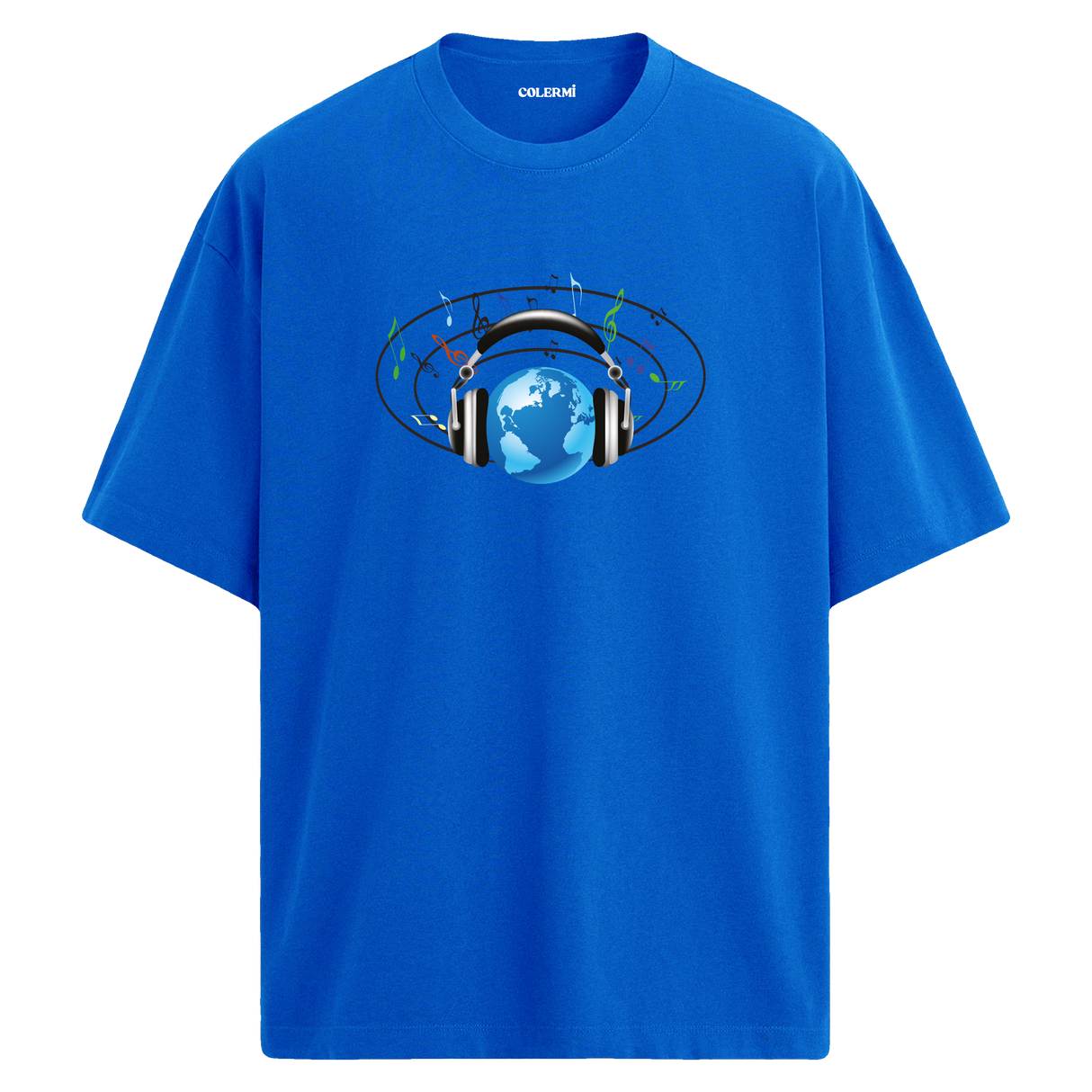 World Music Oversize Unisex T-Shirt – Bisiklet Yaka