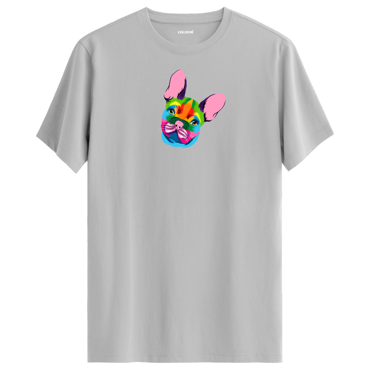Colorful French Bulldog Printed Unisex Tee