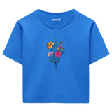 Crop T-Shirt - Çiçek Buketi Tasarımı
