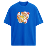Lazy Day Oversize Unisex T-Shirt – Müzik Temalı Bisiklet Yaka