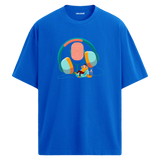 Dinlenme Anı Bisiklet Yaka Oversize Unisex T-Shirt