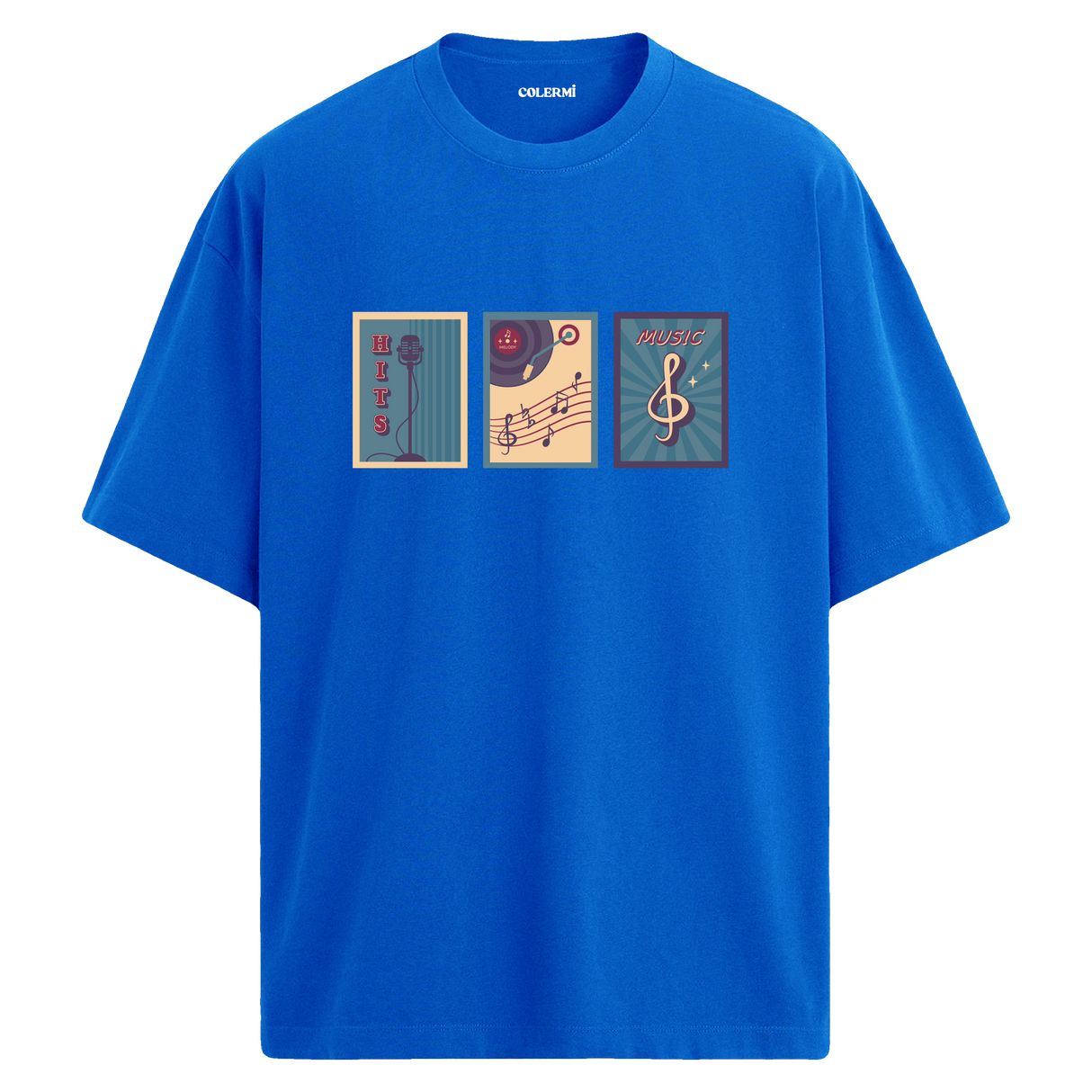 Retro Hitler Bisiklet Yaka Oversize Unisex T-Shirt