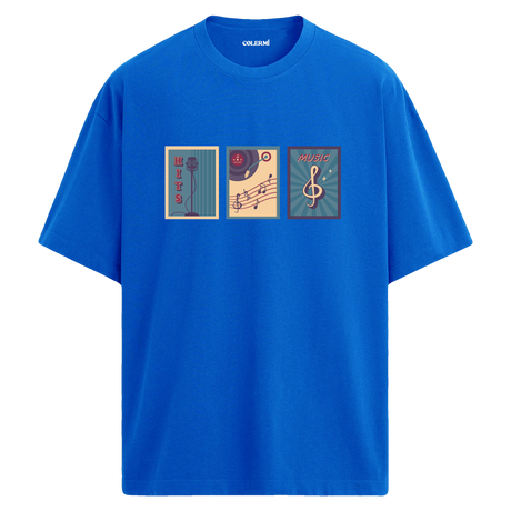 Retro Hitler Bisiklet Yaka Oversize Unisex T-Shirt