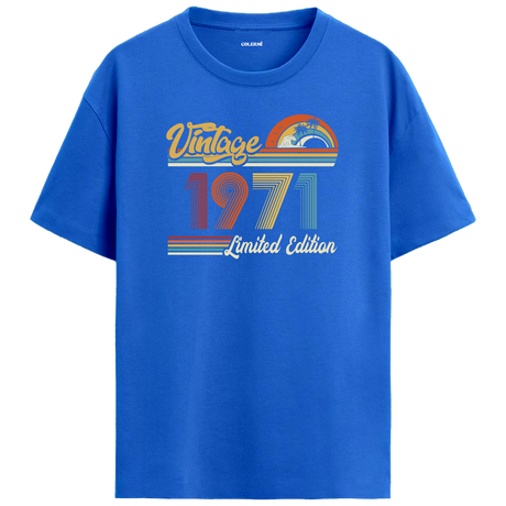 Vintage 1971 Oversized T-Shirt - Limited Edition Retro Sunset Graphic Tee