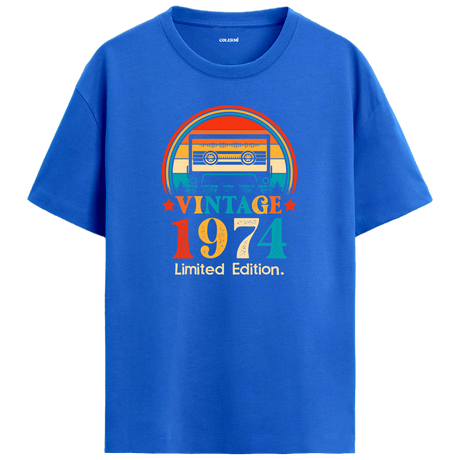 1974 Mixtape Crewneck Oversized Vintage T-Shirt