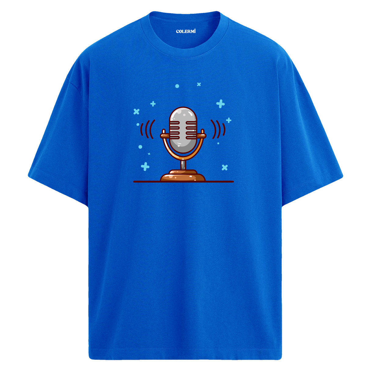 Retro Mic Sound T-Shirt – %100 Pamuk – Yuvarlak Yaka Tişört