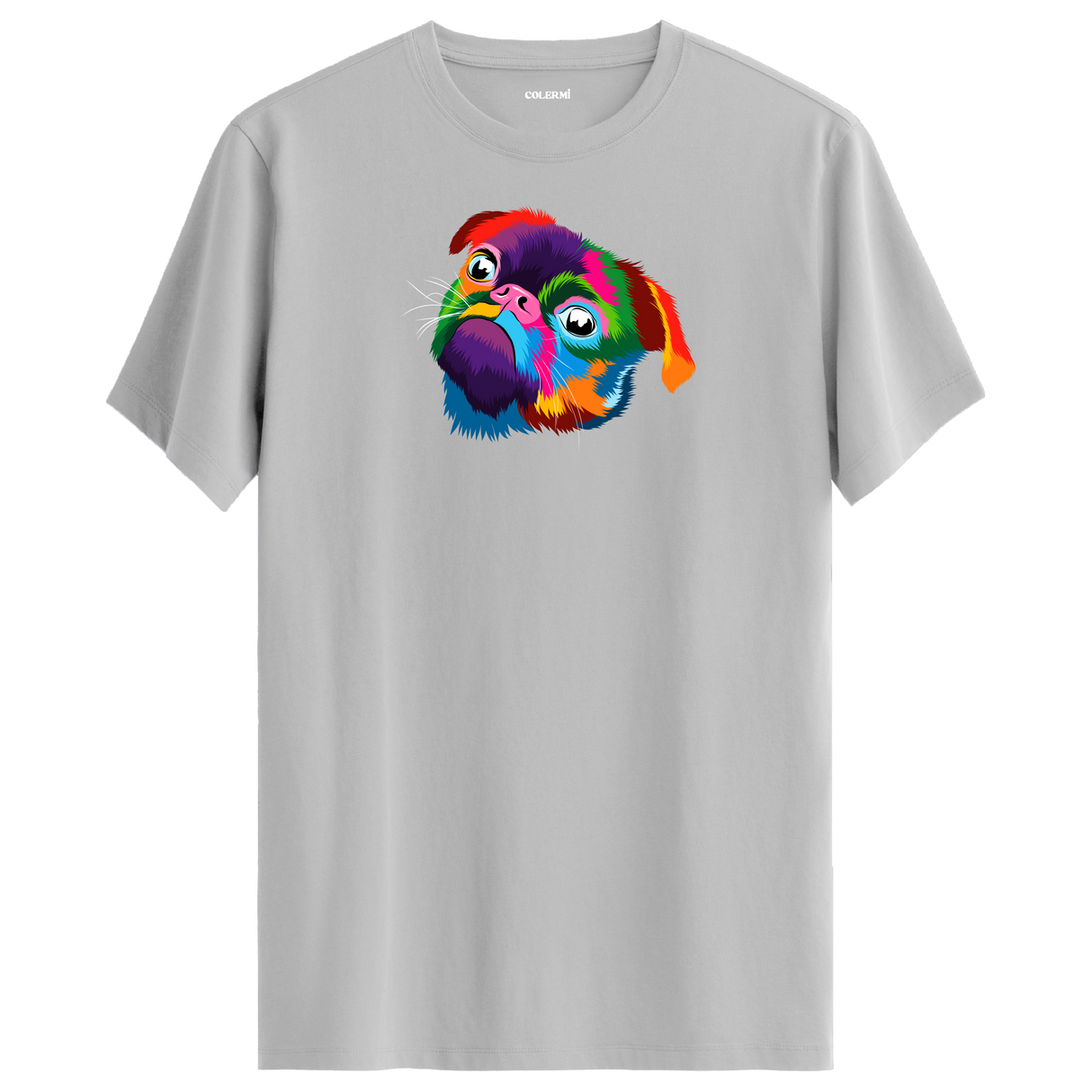 Sad Pug Tee – Vibrant Pop Art Dog Shirt