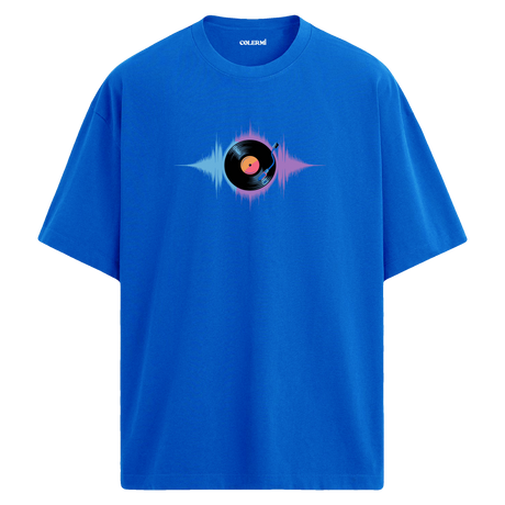 Plak Dalga Desenli T-Shirt – %100 Pamuk – Bisiklet Yaka Tişört
