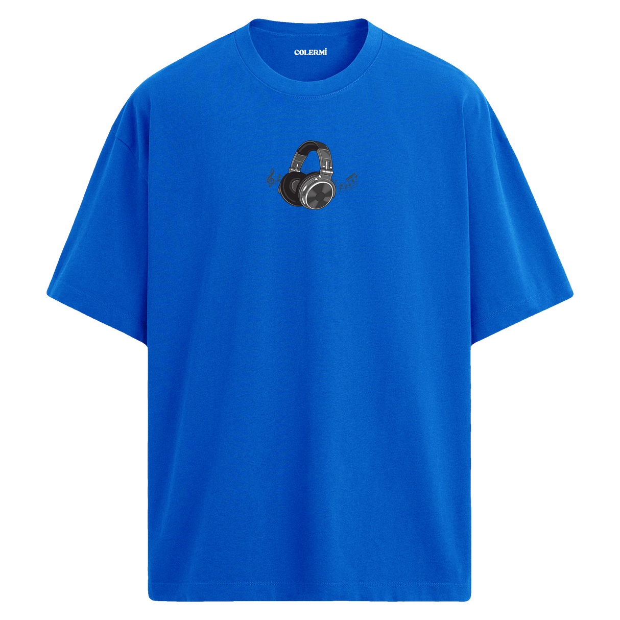 Headphones & Melody Oversize Unisex T-Shirt – Bisiklet Yaka
